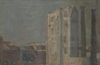 Rudolf Hradil, Pariser Häuser, 1961, Öl auf Leinwand, 50 x 76 cm, Belvedere, Wien, Inv.-Nr. 978 ...