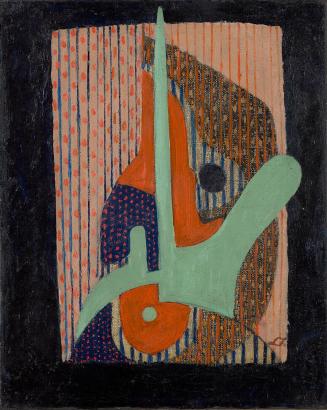 Lajos Tihanyi, Abstrakte Komposition, 1933, Öl auf Leinwand, 41 × 33 cm, Dauerleihgabe von Sila ...