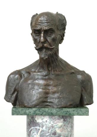 Gustinus Ambrosi, Otto Wagner, 1917, Bronze auf Marmor/ Serpentin-Postament), H: 53 cm, Belvede ...