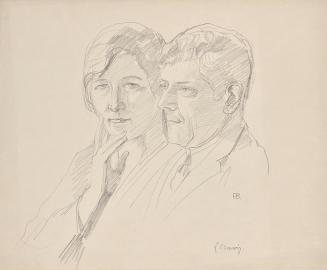 Franz Barwig, Grete Wagner-Barwig und Dr. Josef Wagner, um 1927/1930, Bleistift auf Papier, 28, ...