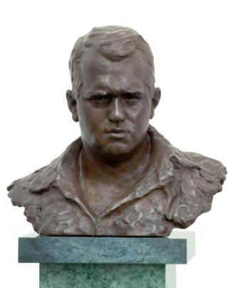 Gustinus Ambrosi, Anton Wildgans, 1912, Bronze auf Serpentin-Postament, H: 44 cm, Belvedere, Wi ...