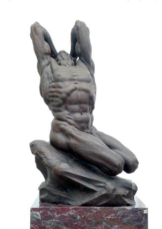 Gustinus Ambrosi, Kain, 1922, Bronze auf Marmor-Postament, H: 228 cm, Belvedere, Wien, Inv.-Nr. ...