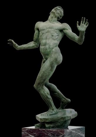 Gustinus Ambrosi, Der opfernde Abel, 1917, Bronze auf Marmor-Postament, H: 204 cm, Belvedere, W ...
