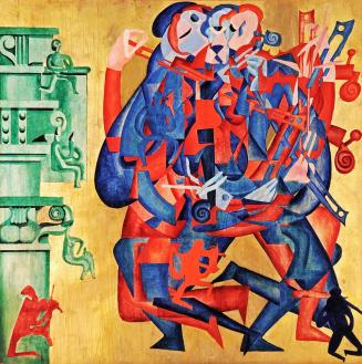 Curt Stenvert, Violinspieler in vier Bewegungsphasen, 1947, Öl auf Holz, 119 x 117 cm, Artothek ...
