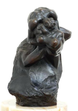 Gustinus Ambrosi, Genie und Idee, 1921, Bronze auf Onyx/Marmor-Postament, H: 35 cm, Belvedere,  ...