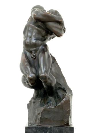 Gustinus Ambrosi, Die Umnachtung, 1915, Bronze auf Marmor/ Serpentin-Postament, H: 31 cm, Belve ...