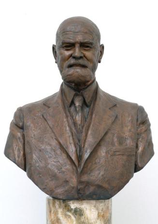Gustinus Ambrosi, Theodor Körner, 1959, Bronze auf Onyx-Postament, H: 69 cm, Belvedere, Wien, I ...