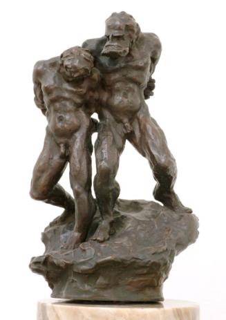 Augustinus Ambrosi, Die beiden Sklaven, 1913, Bronze auf Onyx-Postament, H: 36,5 cm, Belvedere, ...