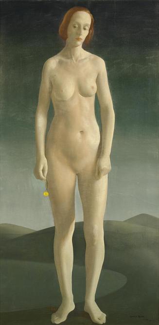 Béla Kontuly, Akt mit Löwenzahn, 1934, Öl auf Leinwand, 119 × 58,5 cm, Dauerleihgabe von Silard ...