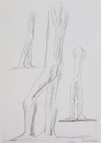 Fritz Wotruba, Drei Torsi, 1974, Bleistift auf Papier, Blattmaße: 33,5 × 24 cm, Belvedere, Wien ...