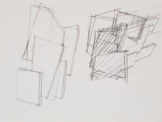 Fritz Wotruba, Skizze zu einer Architektur, 1966, Bleistift auf Papier, Blattmaße: 30 × 40 cm,  ...
