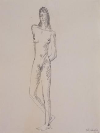 Fritz Wotruba, Stehendes Mädchen, 1932, Bleistift auf Papier, Blattmaße: 39,9 × 30 cm, Belveder ...