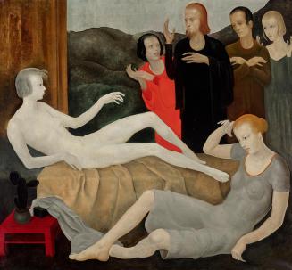 Béla Kontuly, Die Auferstehung der Tochter von Jairus I., um 1928–1929, Öl auf Leinwand, 100 ×  ...