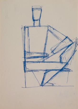 Fritz Wotruba, Sitzende Figur, undatiert, Tinte mit Feder auf Papier
, Blattmaße: 29,8 × 21 cm ...