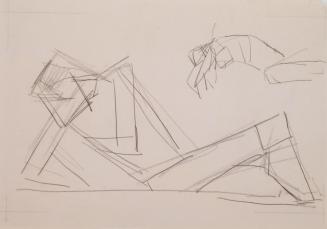 Fritz Wotruba, Zwei Figuren, zurückgelehnt, undatiert, Bleistift auf Papier
, Blattmaße: 21 ×  ...