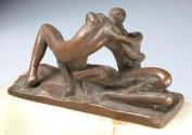 Gustinus Ambrosi, Der Kuss, 1923, Bronze, 7 × 12 × 5 cm, Belvedere, Wien, Inv.-Nr. A 125