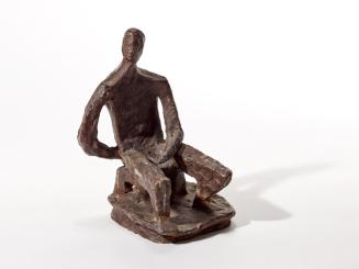 Fritz Wotruba, Kleine sitzende Figur, 1948/49, Knetmasse schellackiert, 22 × 15 × 14,5 cm, Belv ...