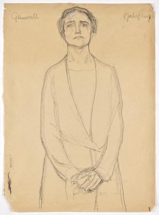 Walther Gamerith, Bildnis einer Dame, undatiert, Kohle auf Papier, 62,5 × 45 cm, Belvedere, Wie ...
