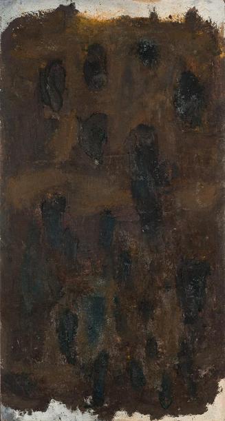 Rudolf Goessl, Prolog, 1998, Öl auf Hartfaserplatte, ungerahmt: 190 × 102 × 3 cm, Belvedere, Wi ...