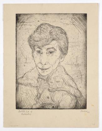 Georg Ehrlich, Porträt E. H., 1923, Radierung auf Papier, Belvedere, Wien, Inv.-Nr. 10265/476