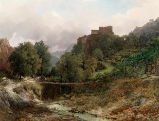 Thomas Ender, Schloss Tirol bei Meran, um 1843, Öl auf Leinwand, 92 x 119,5 cm, Belvedere, Wien ...