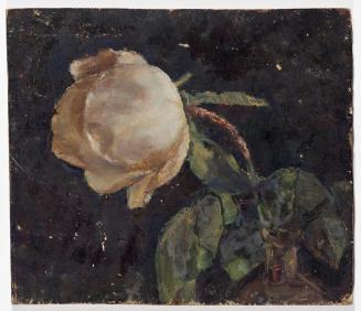 Walther Gamerith, Vase mit Rose, vor 1949, Öl auf Sperrholz, 21 × 24,5 cm, Belvedere, Wien, Inv ...
