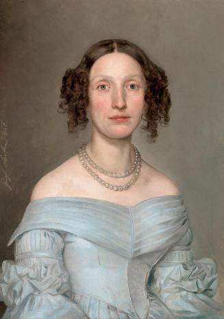 Johann Baptist Reiter, Dame in hellblauem Kleid, 1840, Öl auf Leinwand, 56 x 43 cm, Belvedere,  ...