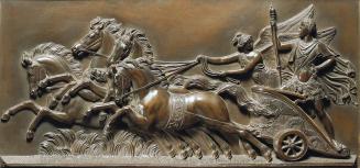 Unbekannter Künstler, Triumph Kaiser Franz Josephs auf antikem Kampfwagen, um 1850, Bronze, 37  ...