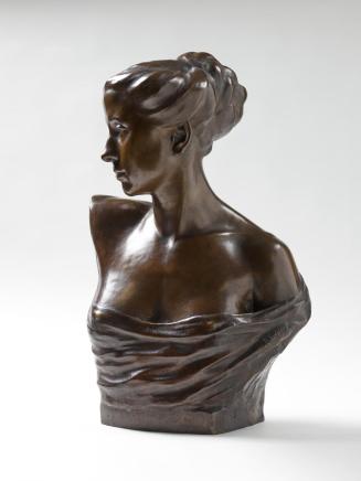 Albert Jakob Schloss, Die Schauspielerin Helene Thimig, undatiert, Bronze, patiniert, 60 × 38 × ...