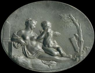Unbekannter Künstler, Umkreis Georg Raphael Donner, Venus und Amor, um 1750, Blei-Zinn-Legierun ...