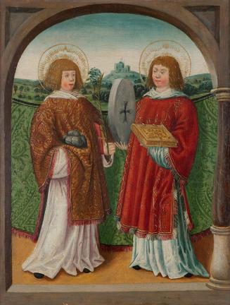Österreichischer Maler, Die Heiligen Stephanus und Florian (?), Anfang 16. Jahrhundert, Öl auf  ...