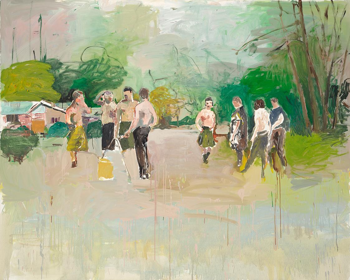 Alois Mosbacher, Kämpfer, 2005, Öl auf Leinwand, 160 x 200 cm, Belvedere, Wien, Ankauf aus Mitt ...
