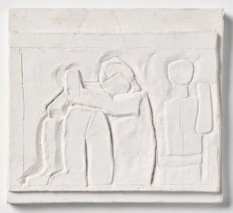 Fritz Wotruba, Acht kleine Reliefs, Relief 7, Anfang der 1950er Jahre, Gipsguss nach Tonmodell, ...