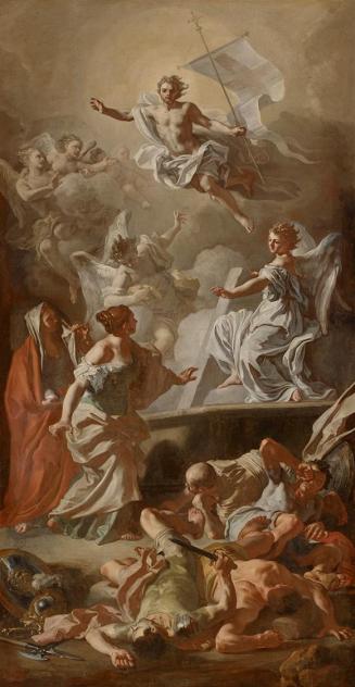 Francesco Solimena, Auferstehung Christi, um 1720, Öl auf Leinwand, 145,5 x 77 cm, Belvedere, W ...
