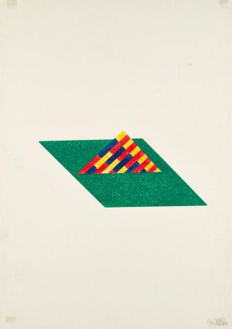 Roland Goeschl, Ohne Titel, 1975, Bleistift und Buntstift auf Seidenpapier, 41,8 × 29,8 cm, Bel ...