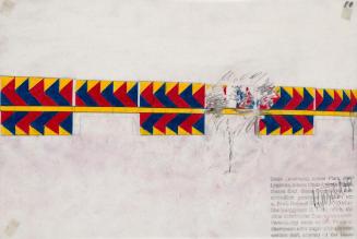 Roland Goeschl, Ohne Titel, 1976, Bleistift und Buntstift auf Seidenpapier, 20 × 29,3 cm, Belve ...