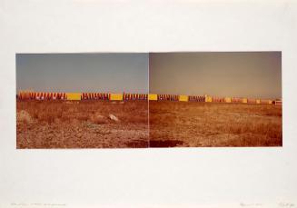 Roland Goeschl, Fliesencity Süd, 1978, Fotomontage, bemalt, 20 × 55,7 cm, Belvedere, Wien, Inv. ...