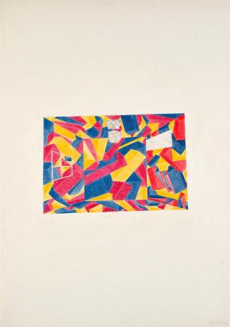 Roland Goeschl, Ohne Titel, 1970-1971, Bleistift und Buntstift auf Papier, 57,8 × 40,8 cm, Belv ...