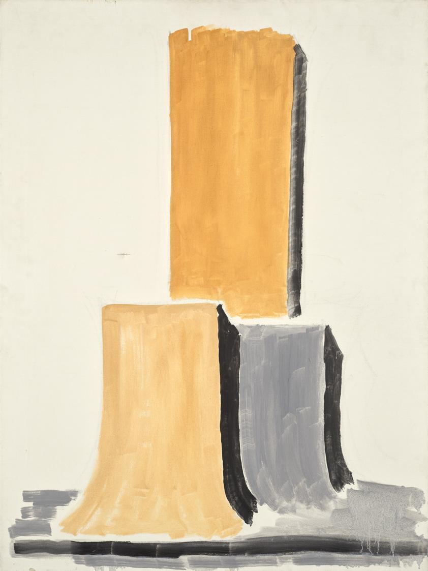Fritz Wotruba, Gelber Torso, 1969, Öl auf Leinwand, 80 × 60 cm, Belvedere, Wien, Inv.-Nr. FW 12 ...
