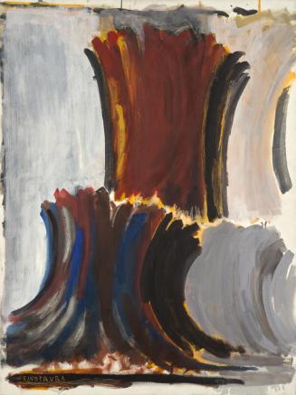 Fritz Wotruba, Großer Torso, 1970, Öl auf Leinwand, 60 × 80 cm, Belvedere, Wien, Inv.-Nr. FW 12 ...