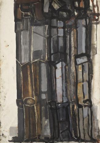 Fritz Wotruba, Vier Figuren, 1957, Öl auf Leinwand, 64,7 × 45,5 cm, Belvedere, Wien, Inv.-Nr. F ...