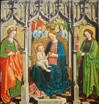 Meister von Uttenheim, Thronende Maria mit den Heiligen Margarethe und Barbara, um 1460/1470, M ...