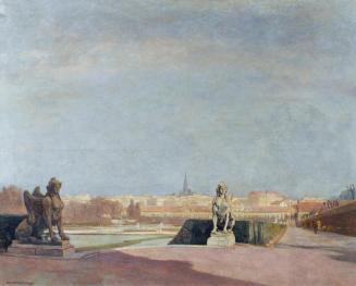 Anton Hans Karlinsky, Blick vom Belvedere auf Wien, 1943, Öl auf Leinwand, 104 x 128 cm, Belved ...