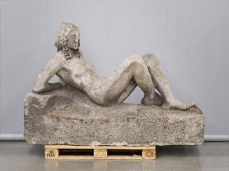 Fritz Wotruba, Grosse Liegende, 1931, Kalksandstein, 198 × 72 × 133 cm, 1100 kg, Belvedere, Wie ...
