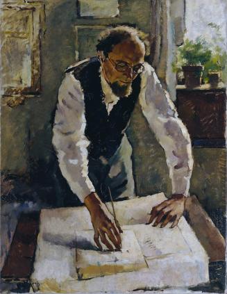 Anton Lutz, Der Maler Egge Sturm-Skrla, 1935, Öl auf Leinwand, 130 x 100 cm, Schenkung Privatbe ...