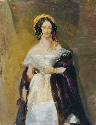 Franz Schrotzberg, Eleonore Schrotzberg, geb. Stohl, die erste Gattin des Künstlers, um 1835, Ö ...