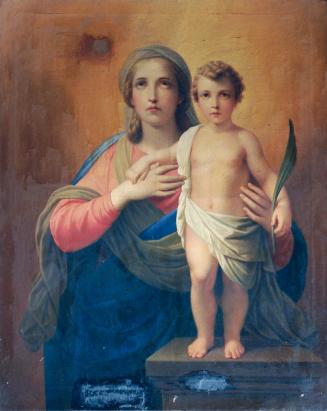 Unbekannter Künstler nach Friedrich Heinrich Füger, Madonna mit Kind, Öl auf Leinwand, 134,5 x  ...