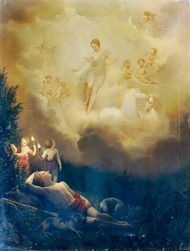 Franz Schrotzberg, Diana und Endymion, 1836, Öl auf Leinwand, 122 x 92 cm, Belvedere, Wien, Inv ...
