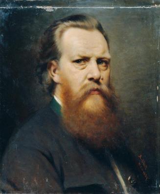 Anton Ebert, Selbstporträt, 1889, Öl auf Holz, 51,5 x 42,5 cm, Belvedere, Wien, Inv.-Nr. 2918