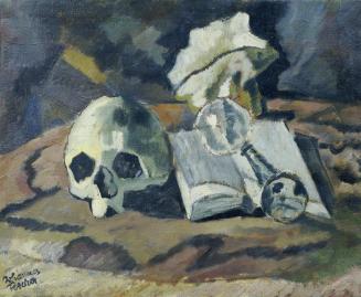 Johannes Fischer, Stillleben mit Totenschädel, 1945, Öl auf Leinwand, 59,5 x 74,3 cm, Belvedere ...